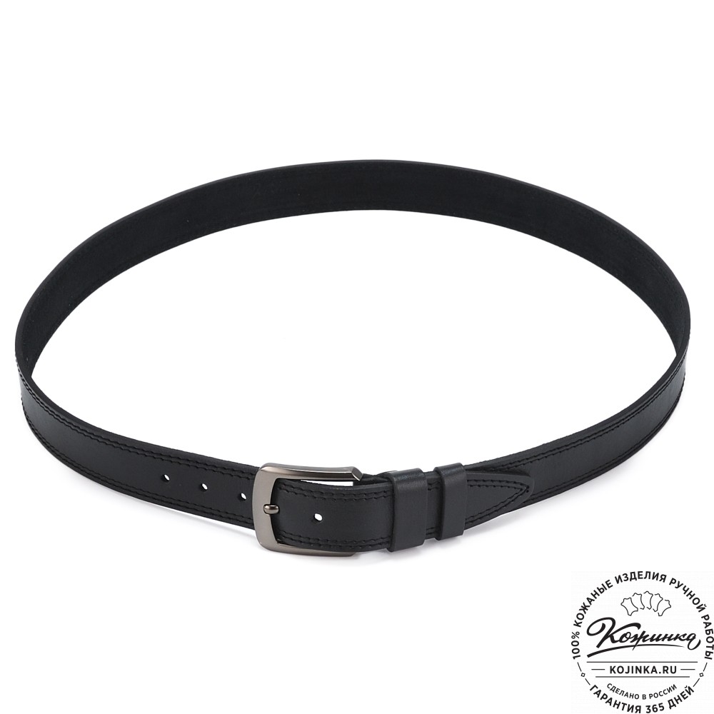 Кожаный ремень "Персиваль" (чёрный)